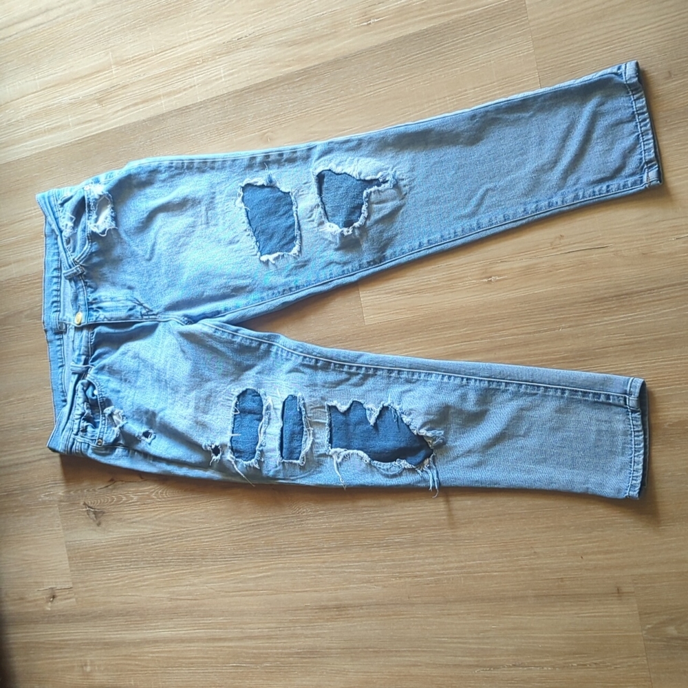 Distressed skinny high waist jeans women's size 10